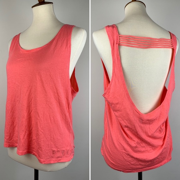PINK Victoria's Secret Tops - Coral Victoria’s Secret Pink Crop Top MEDIUM